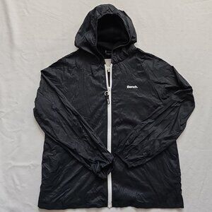 Bench Youth Lightweight Hooded Windbreaker Jacket – Black – Size L